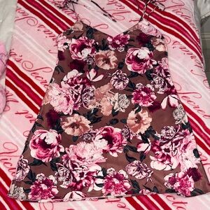 Victoria's Secret Pink Floral Satin Slip Dress